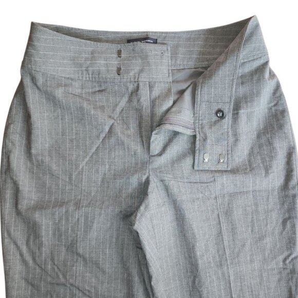 Banana Republic Pants Womens Size 14 Gray Pinstriped Camden Wool Blend Career - Picture 4 of 7